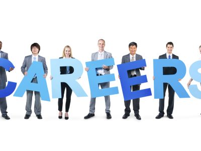 Business People Holding the Word Careers